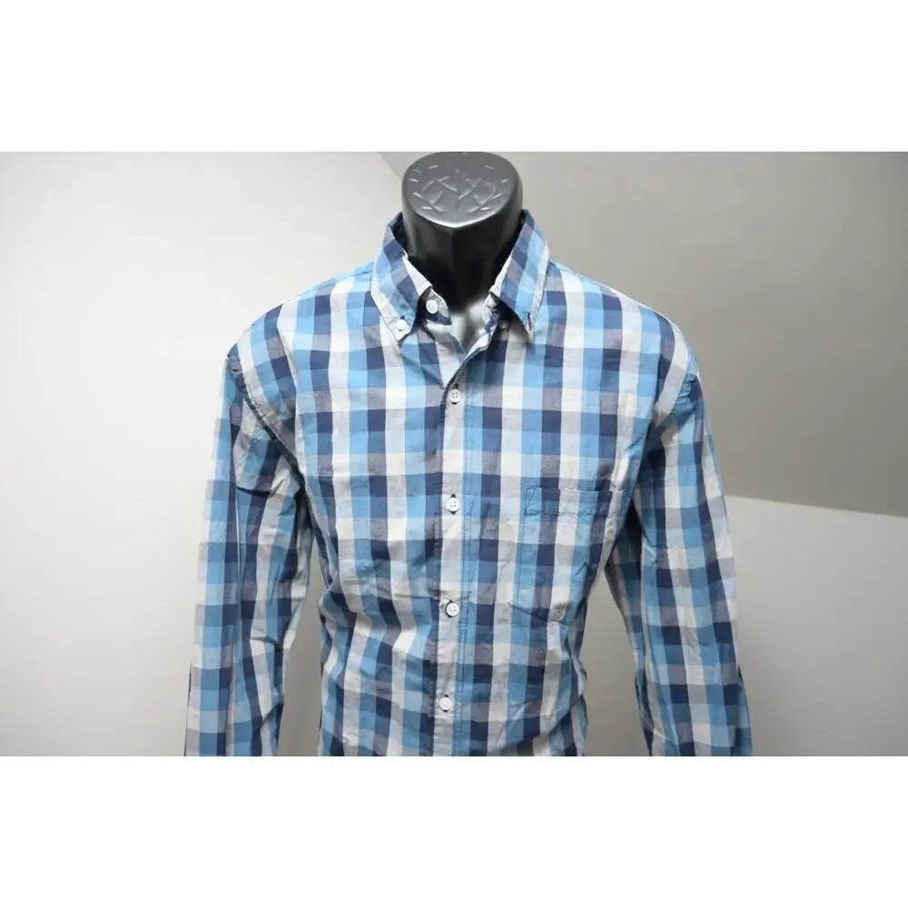 J Crew Button Up Dress Shirt Casual Plaid Long Sleeve Mens Sz Large‎